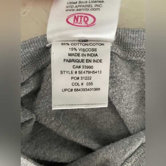 Grey Polka Dot Hello Kitty T-Shirt - Picture 6 of 7